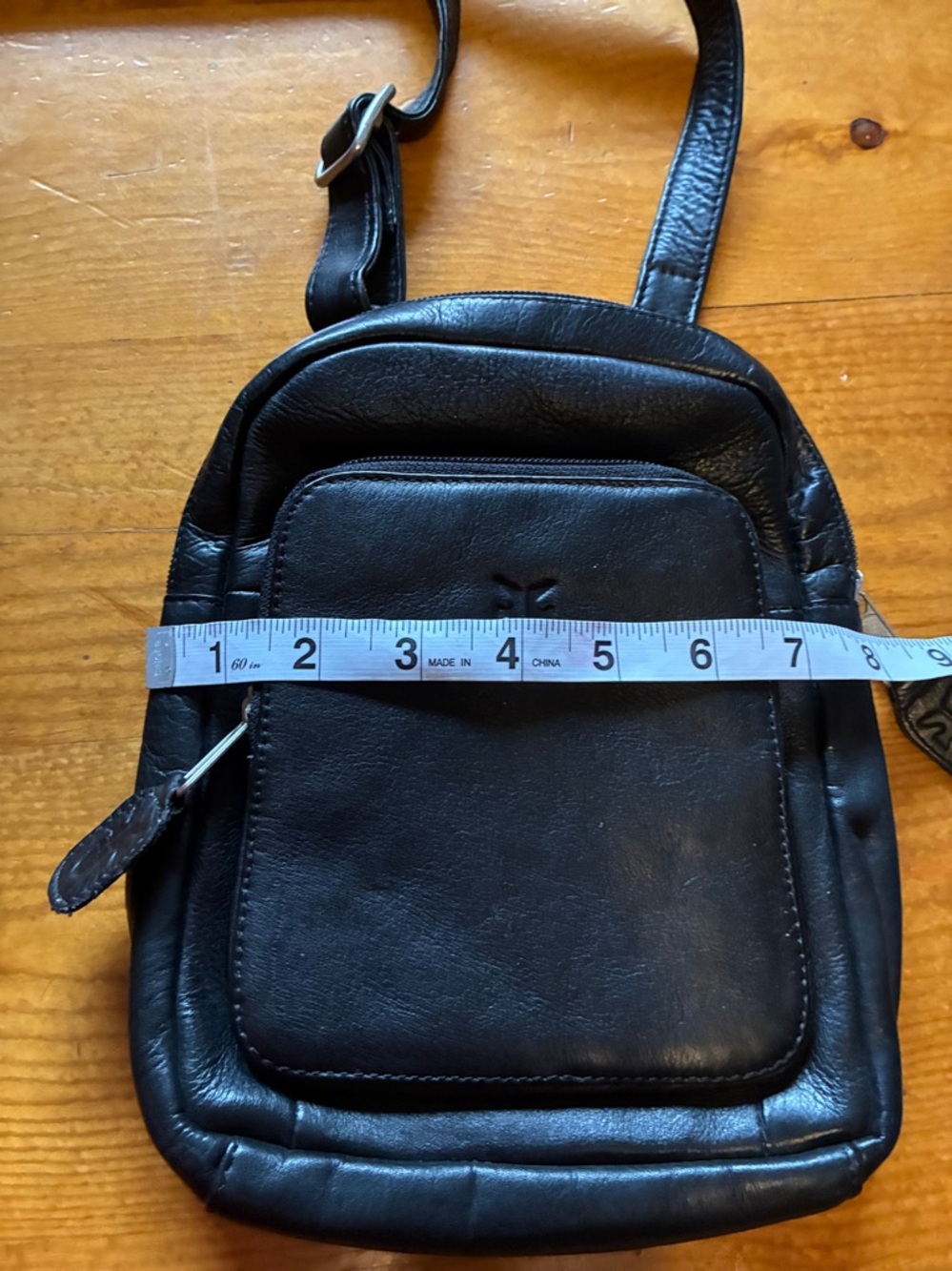 Black leather Frye small crossbody bag - Picture 10 of 12